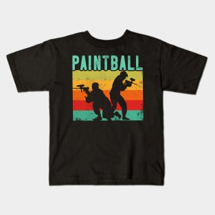 Paintball Player Retro Style Kids T-Shirt